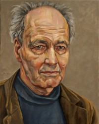 'Frank Auerbach', 50x40 cm, olie op linnen, € 995,- portret auerbach