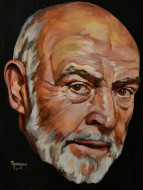 'Sean Connery', € 695,- (40x30 cm, acryl op paneel) SeanConnery